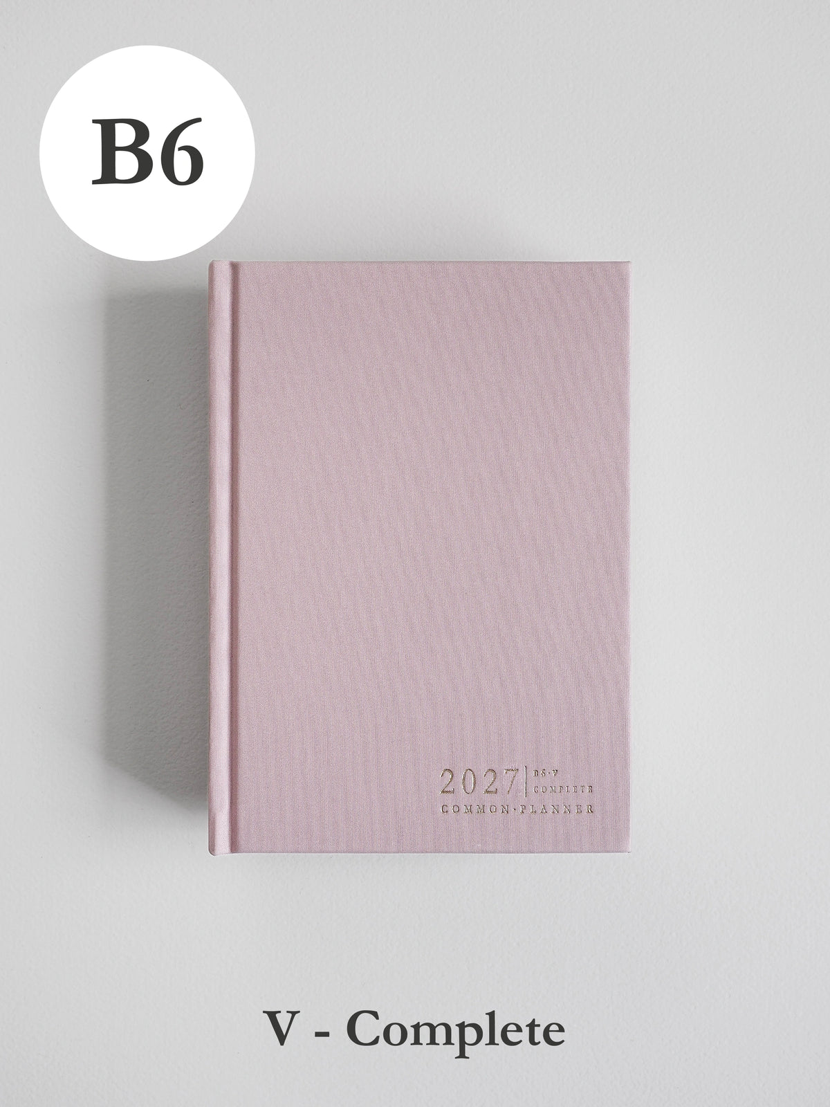 2027 B6 Vertical Complete (hardcover) planner front cover in Seashell #color_seashell