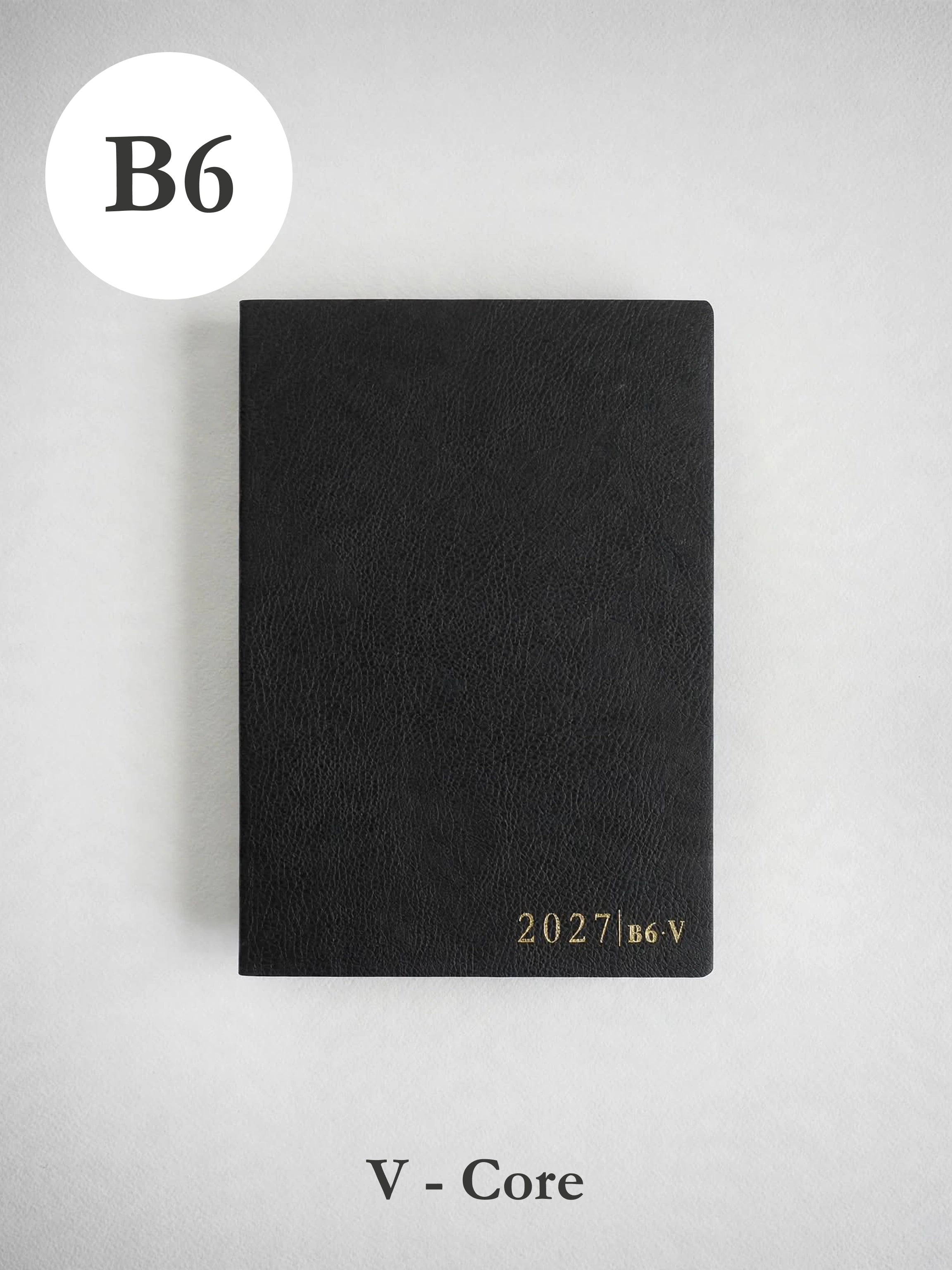 2027 B6 Vertical Core planner front cover in Onyx #color_onyx