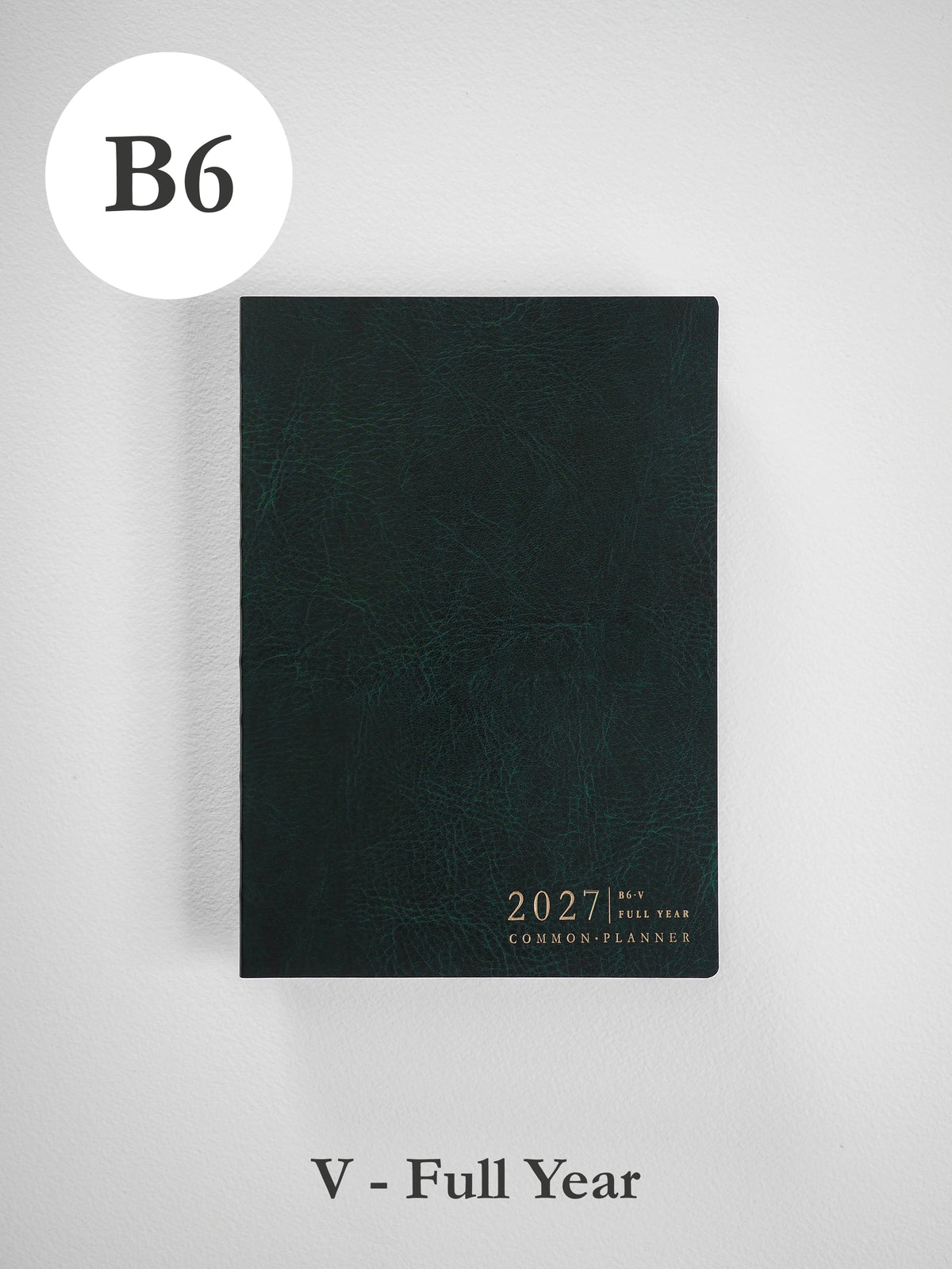 2027 B6 Vertical Full year planner front cover in Forest #color_forest