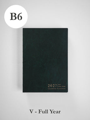 2027 B6 Vertical Full year planner front cover in Forest #color_forest