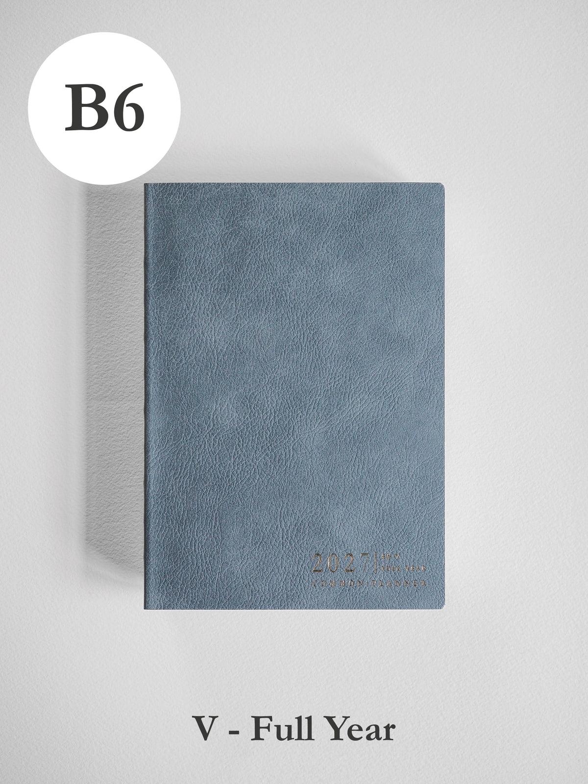 2027 B6 Vertical Full year planner front cover in Mist #color_mist