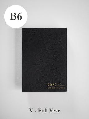 2027 B6 Vertical Full year planner front cover in Onyx #color_onyx