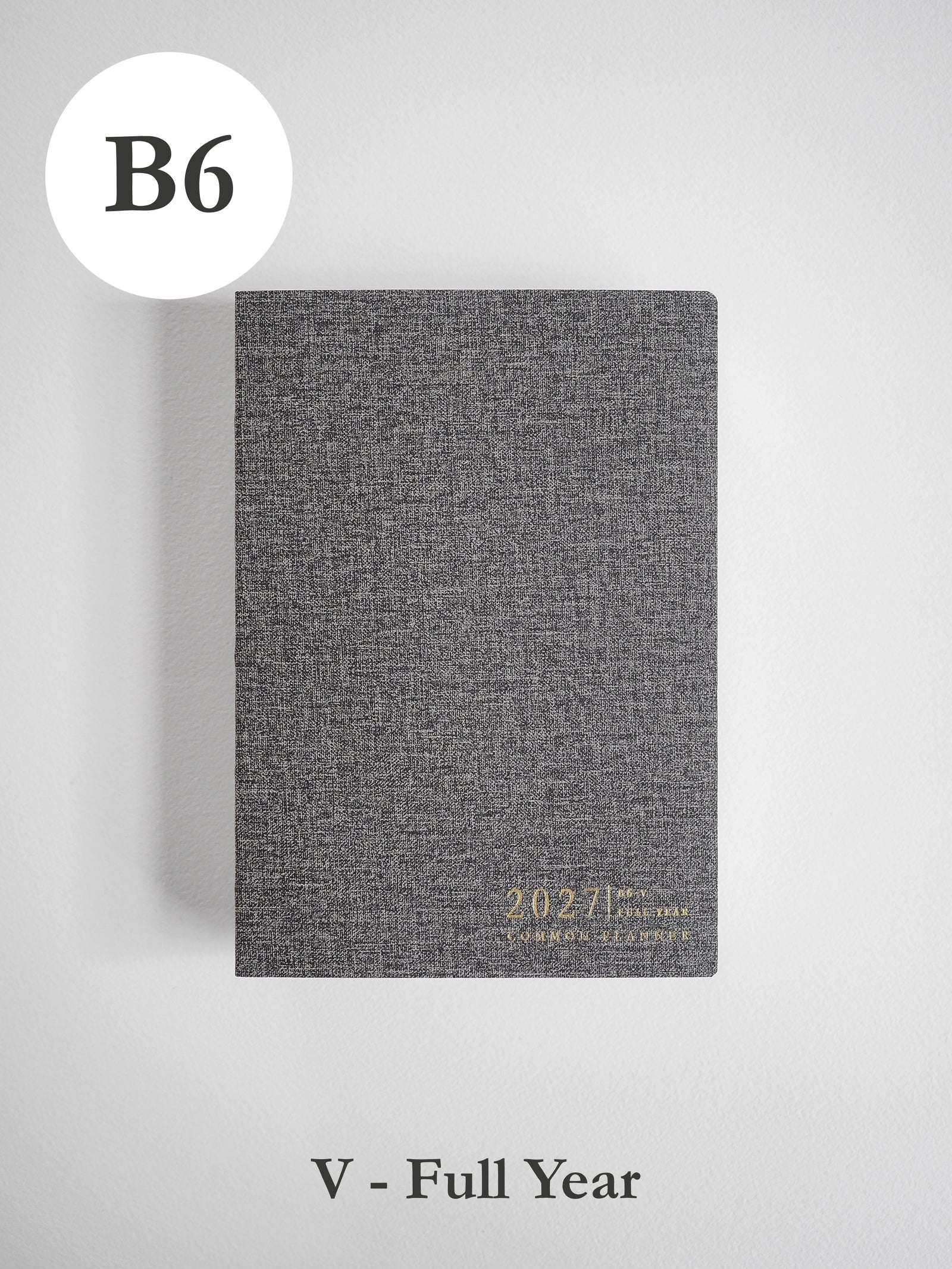 2027 B6 Vertical Full year planner front cover in Tweed #color_tweed