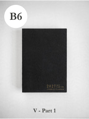 2027 B6 Vertical Half year planner front cover part 1 in Onyx #color_onyx