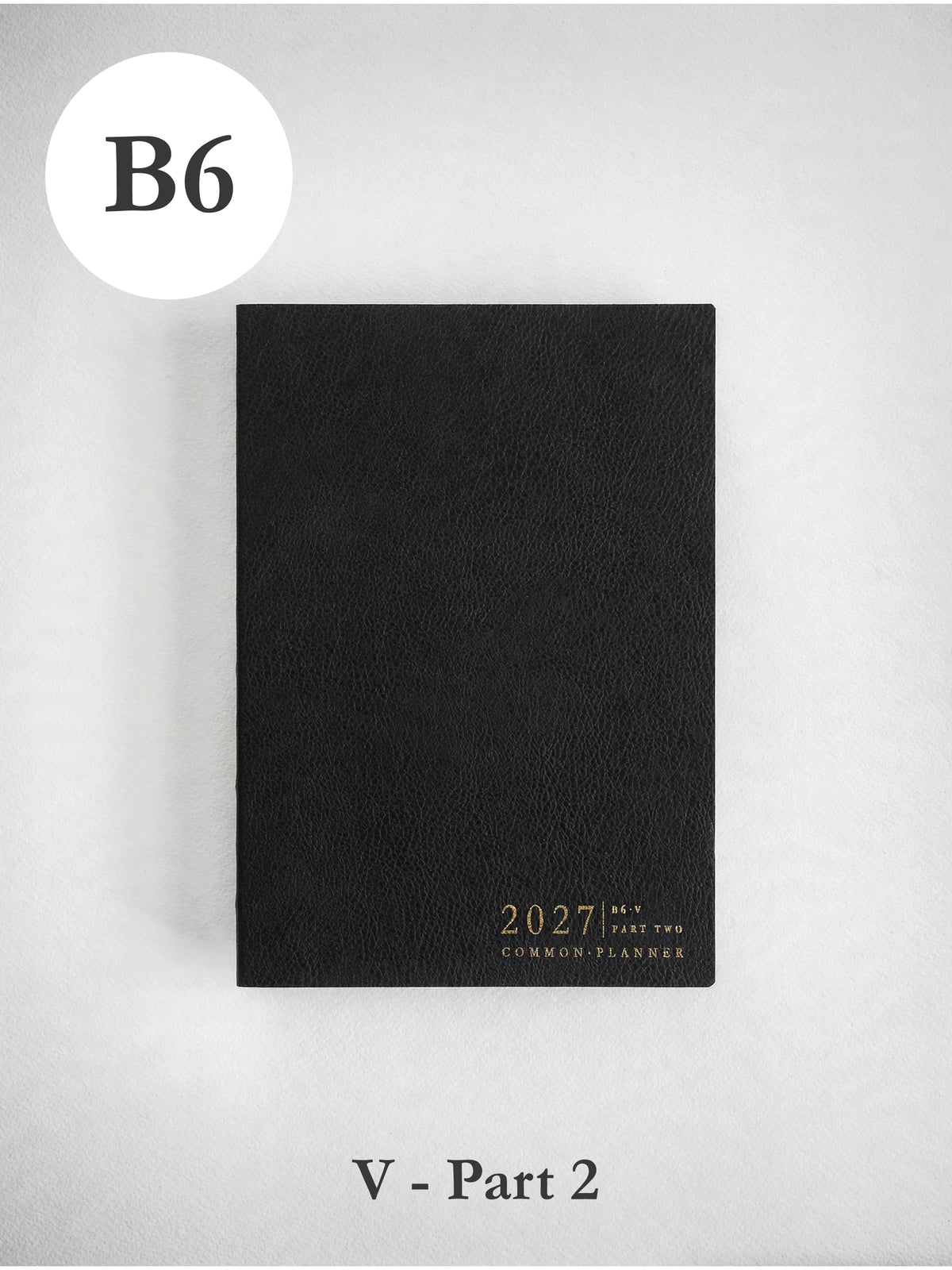 2027 B6 Vertical Half year planner front cover part 2 in Onyx #color_onyx