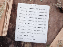 Load image into Gallery viewer, January Date Stickers - January 2025
