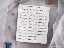 Load image into Gallery viewer, January Date Stickers - January 2024
