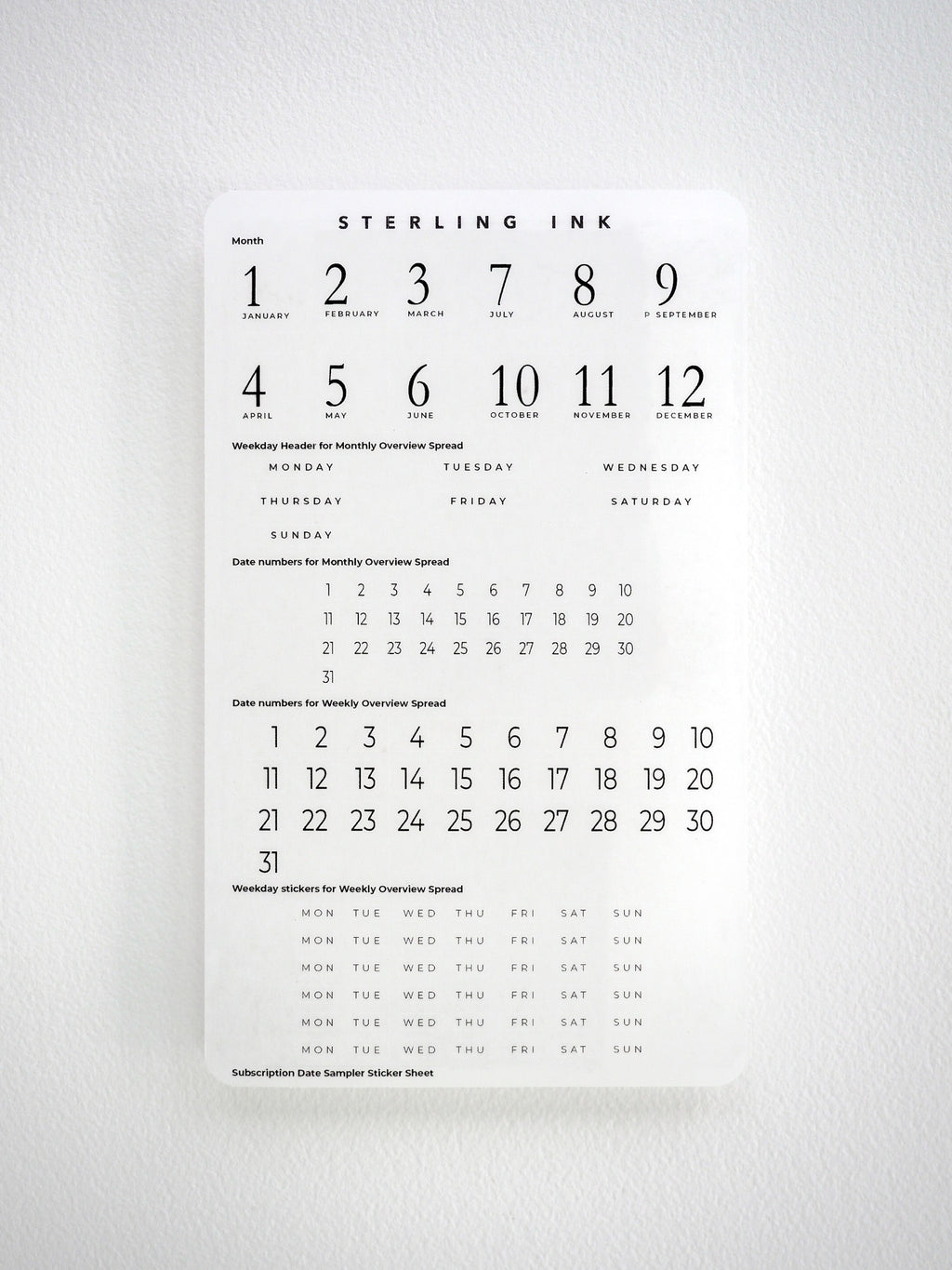 Date Sampler Sticker