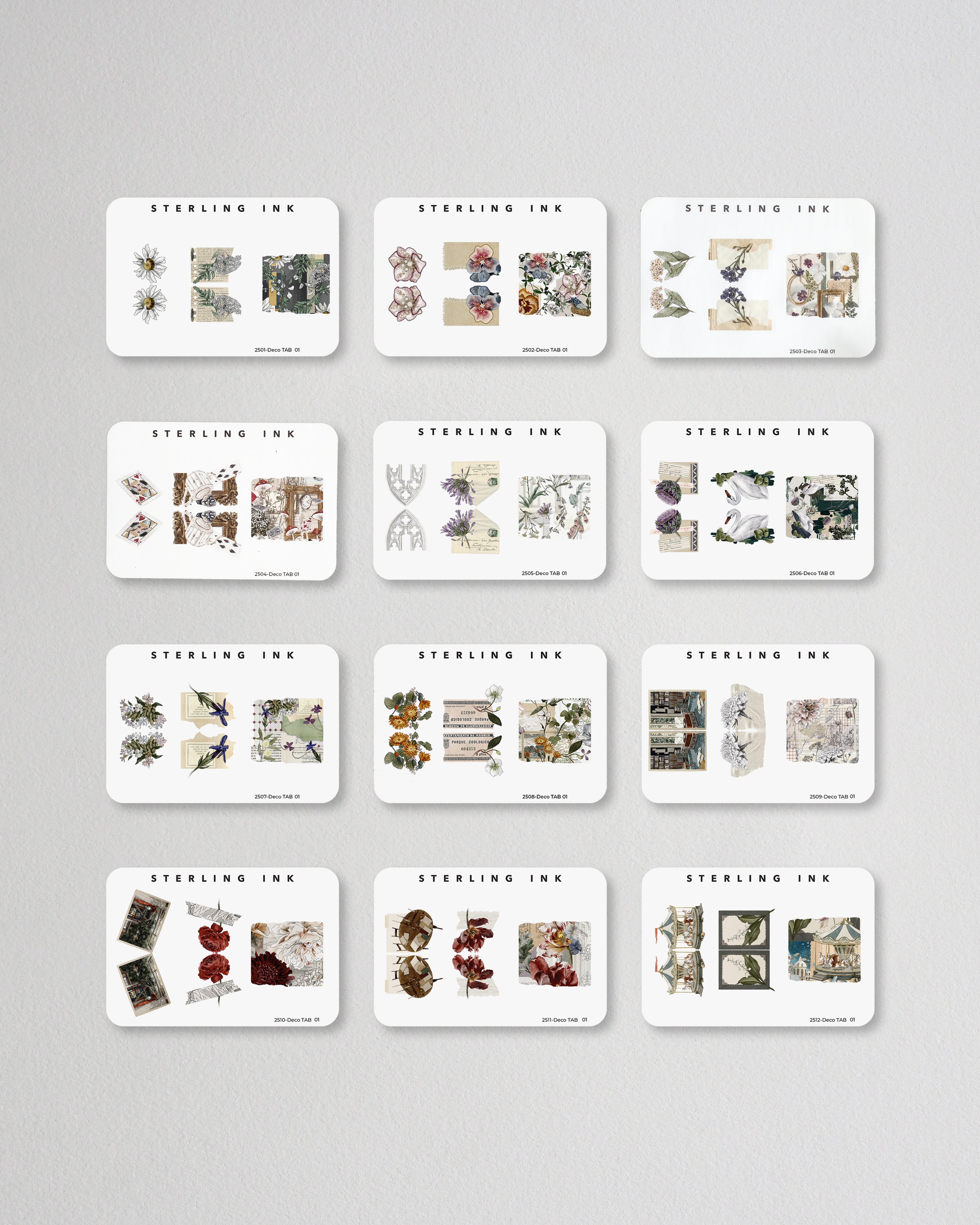 Deco Tab Sticker Set - January-December