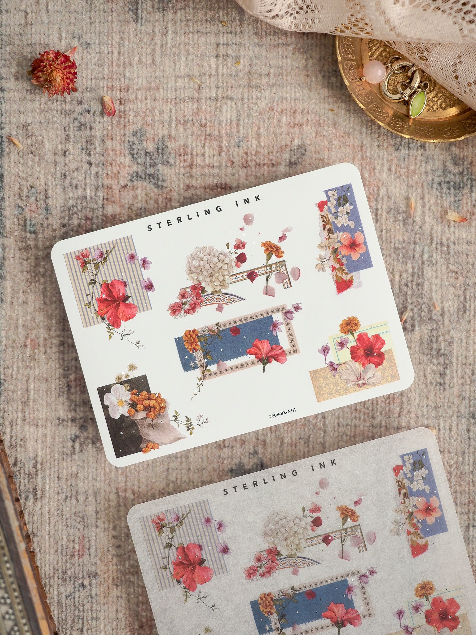 Edges and Corners Stickers (Silver Foil) - August 2026