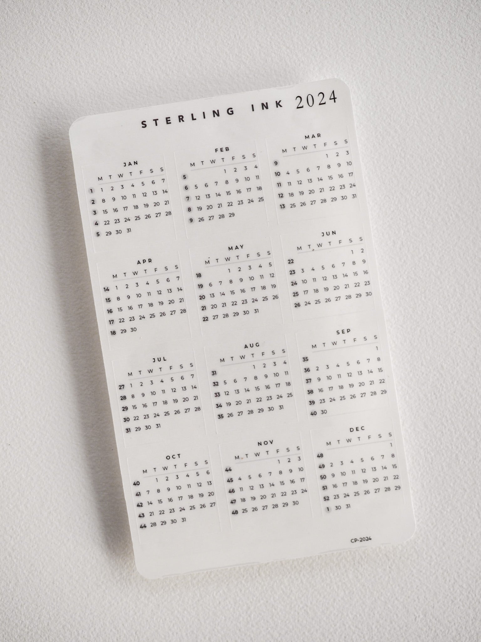 2024 Calendar Square Stickers – STERLING INK