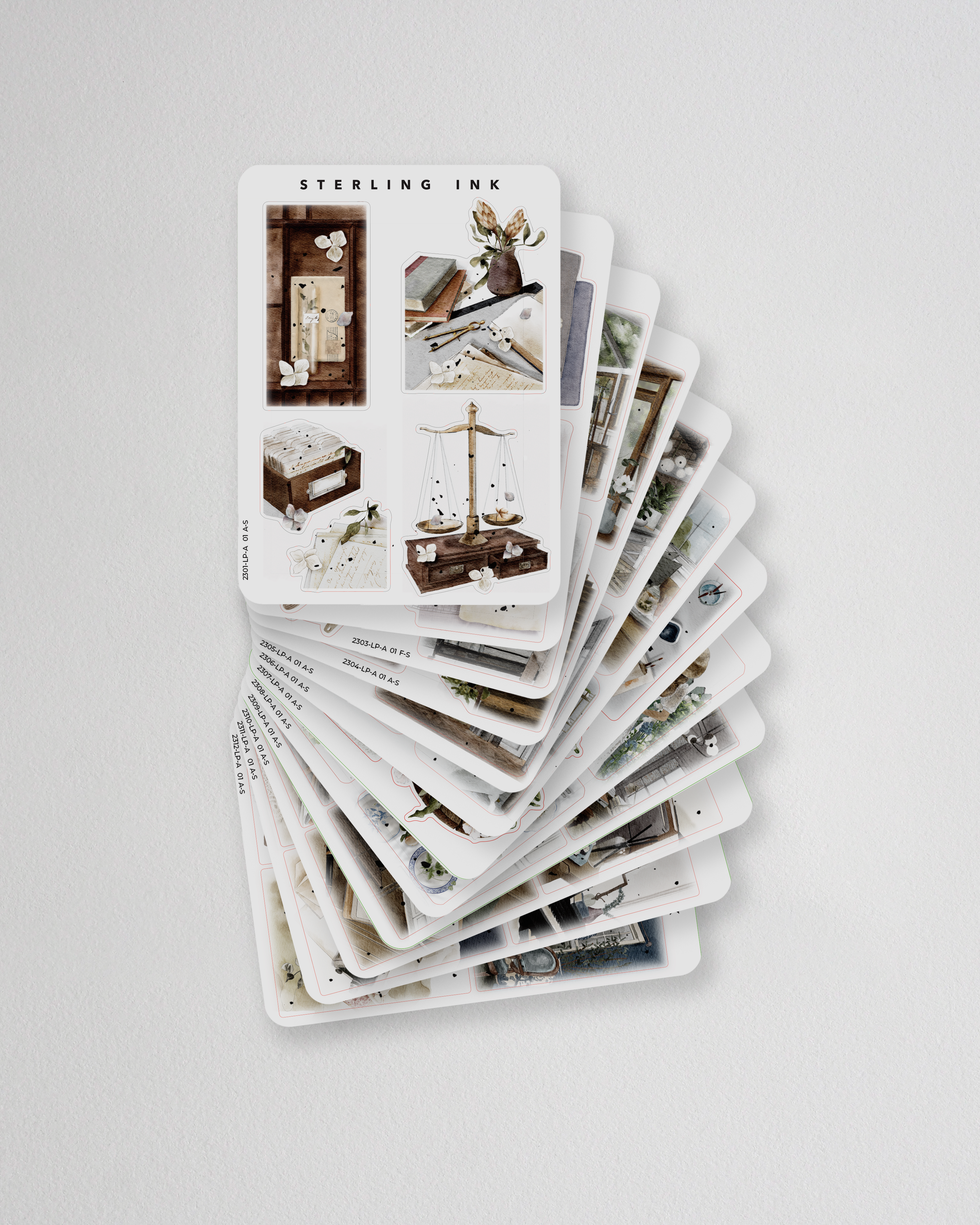 Large Illustration Sticker Set - January-December