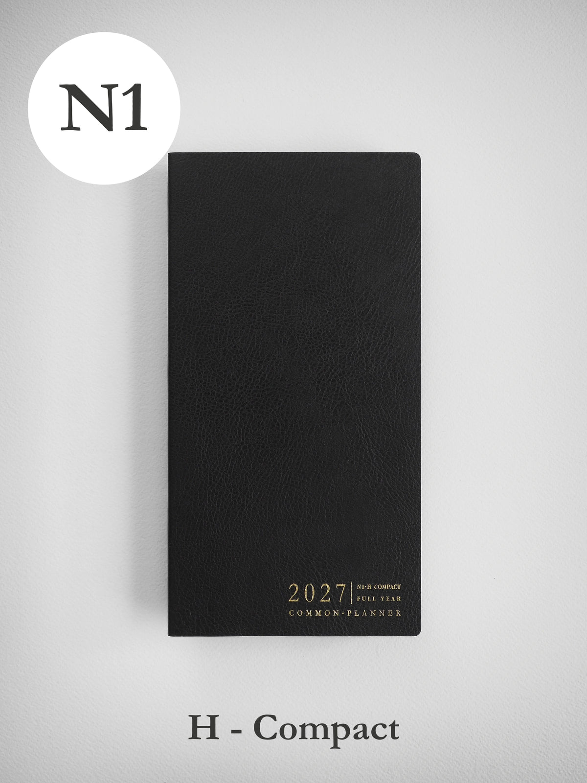 2027 N1 Horizontal Compact planner front cover in Onyx #color_onyx
