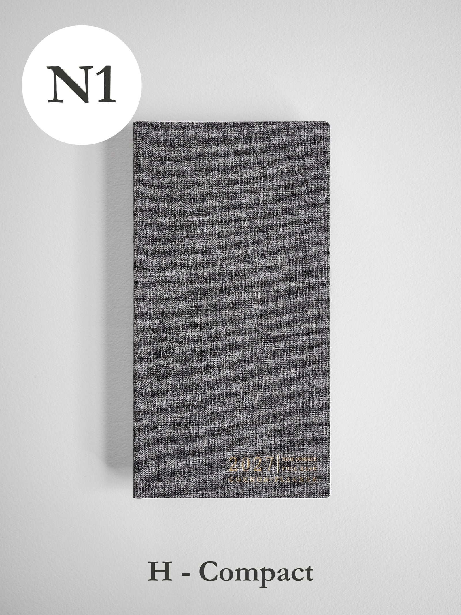 2027 N1 Horizontal Compact planner front cover in Tweed #color_tweed