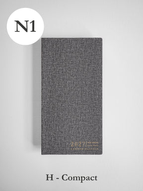 2027 N1 Horizontal Compact planner front cover in Tweed #color_tweed