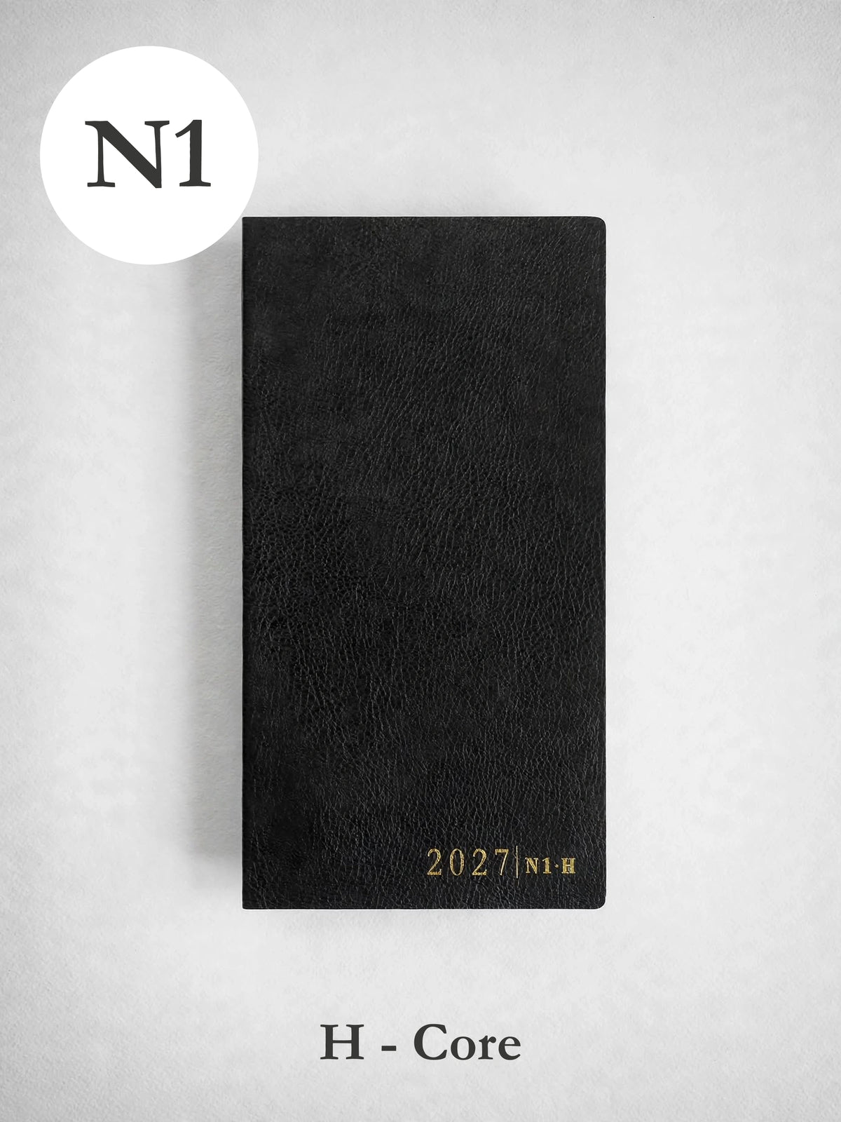 2027 N1 Horizontal Core planner front cover in Onyx #color_onyx