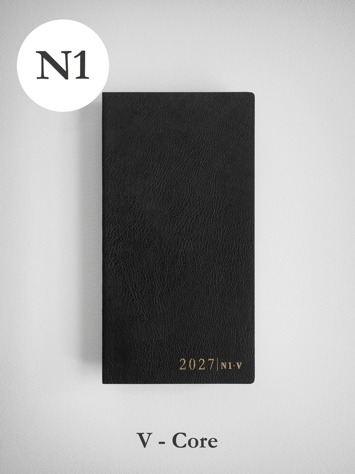 2027 N1 Vertical Core planner front cover in Onyx #color_onyx