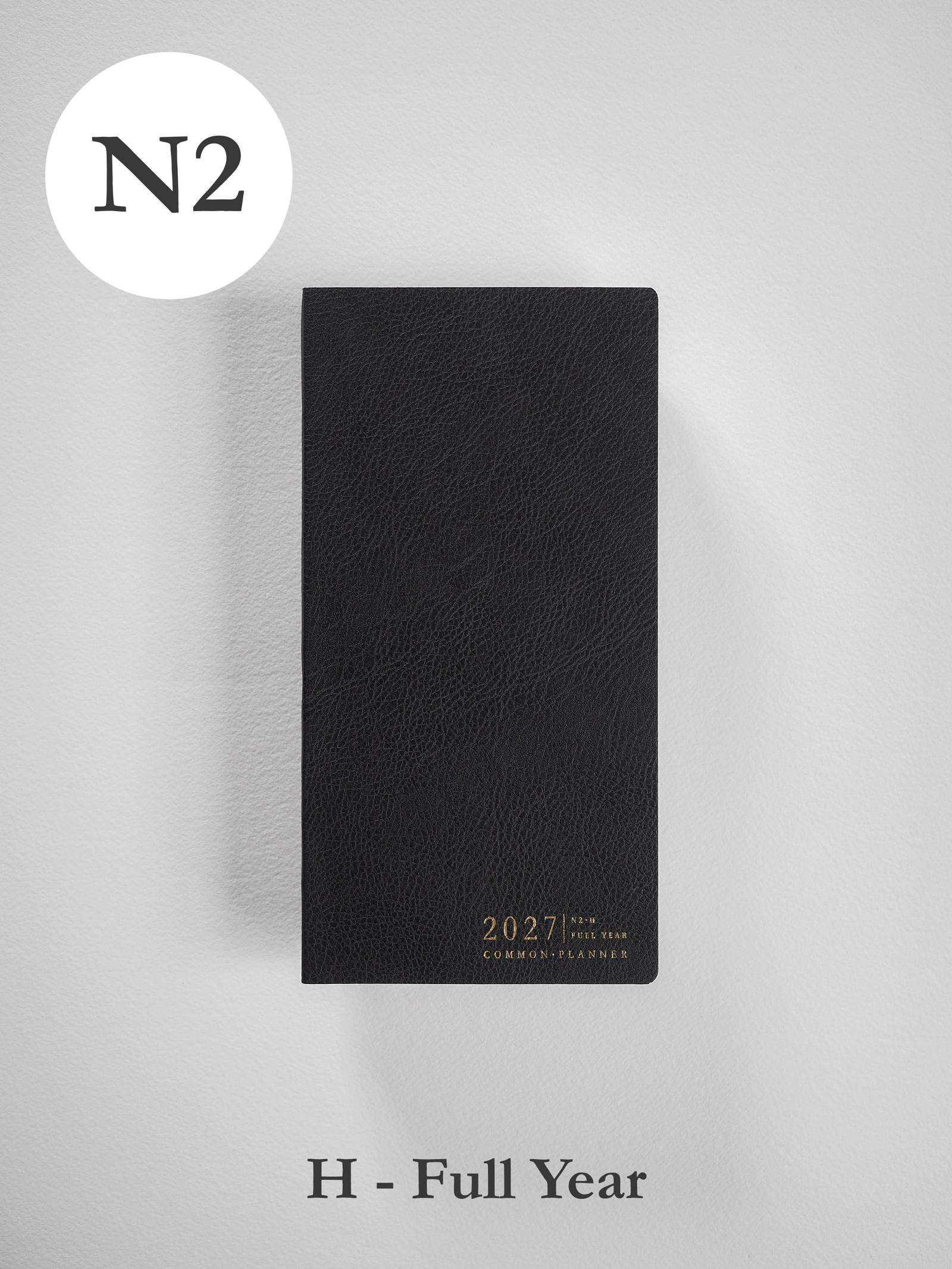 2027 N2 Horizontal Full year planner front cover in Onyx #color_onyx