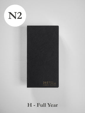 2027 N2 Horizontal Full year planner front cover in Onyx #color_onyx