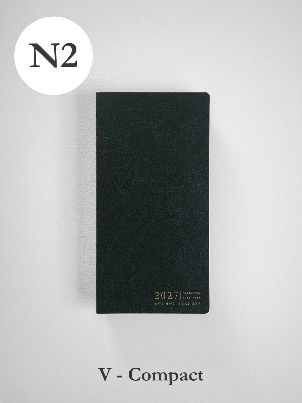 2027 N2 Vertical Compact planner front cover in Forest #color_forest