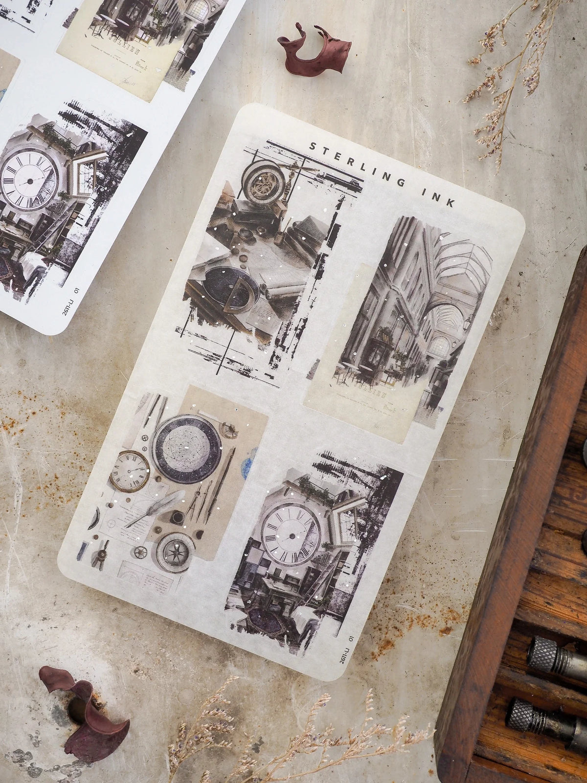 Collage Stickers (Silver Foil) - November 2026 - Washi (Clear Matte)