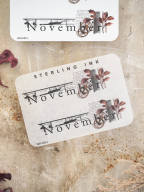 Month Sticker - November 2026 - Washi (Clear Matte) / Print