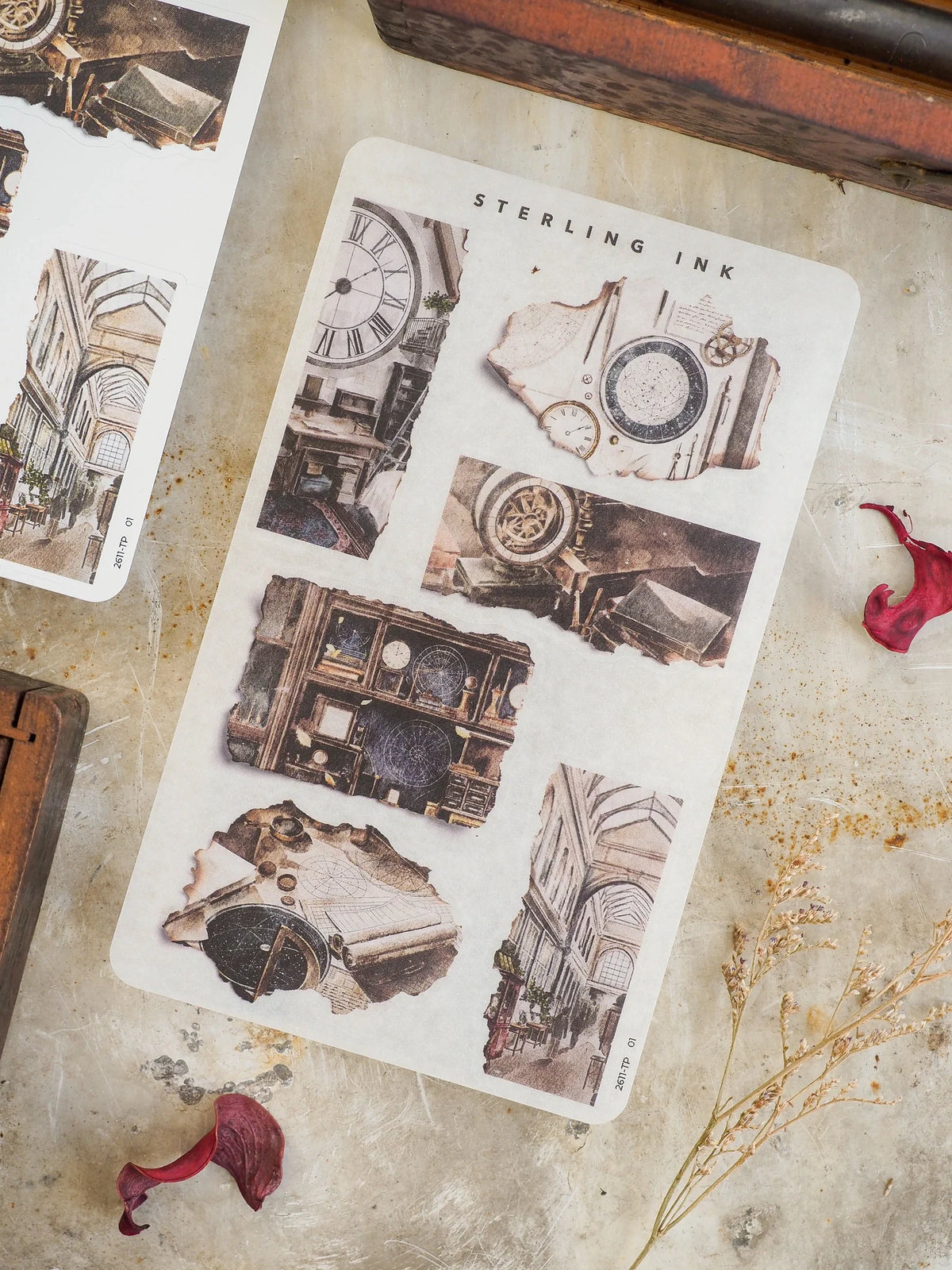 Torn Paper Stickers - November 2026 - Washi (Clear Matte)