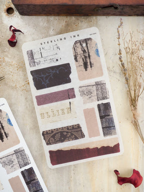 Torn Tape Stickers - November 2026 - Washi (Clear Matte)