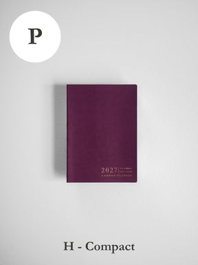 2027 P Horizontal Compact planner front cover in Mulberry #color_mulberry