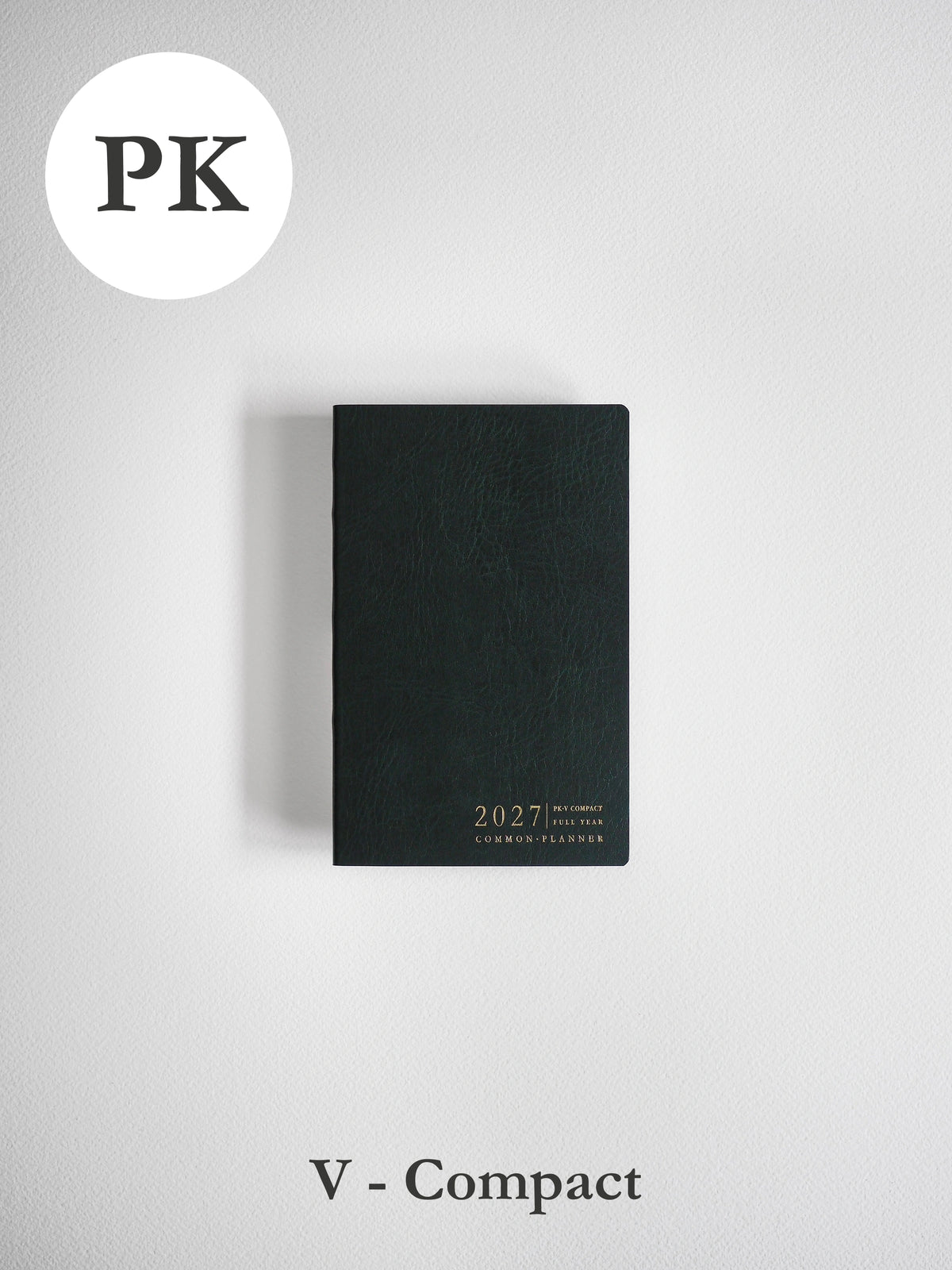2027 PK Vertical Compact planner front cover in Forest #color_forest