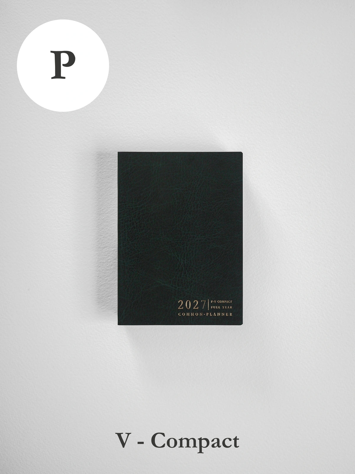 2027 P Vertical Compact planner front cover in Forest #color_forest
