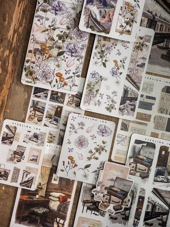 Sticker subscription kit contents - assorted sticker sheets and vellum