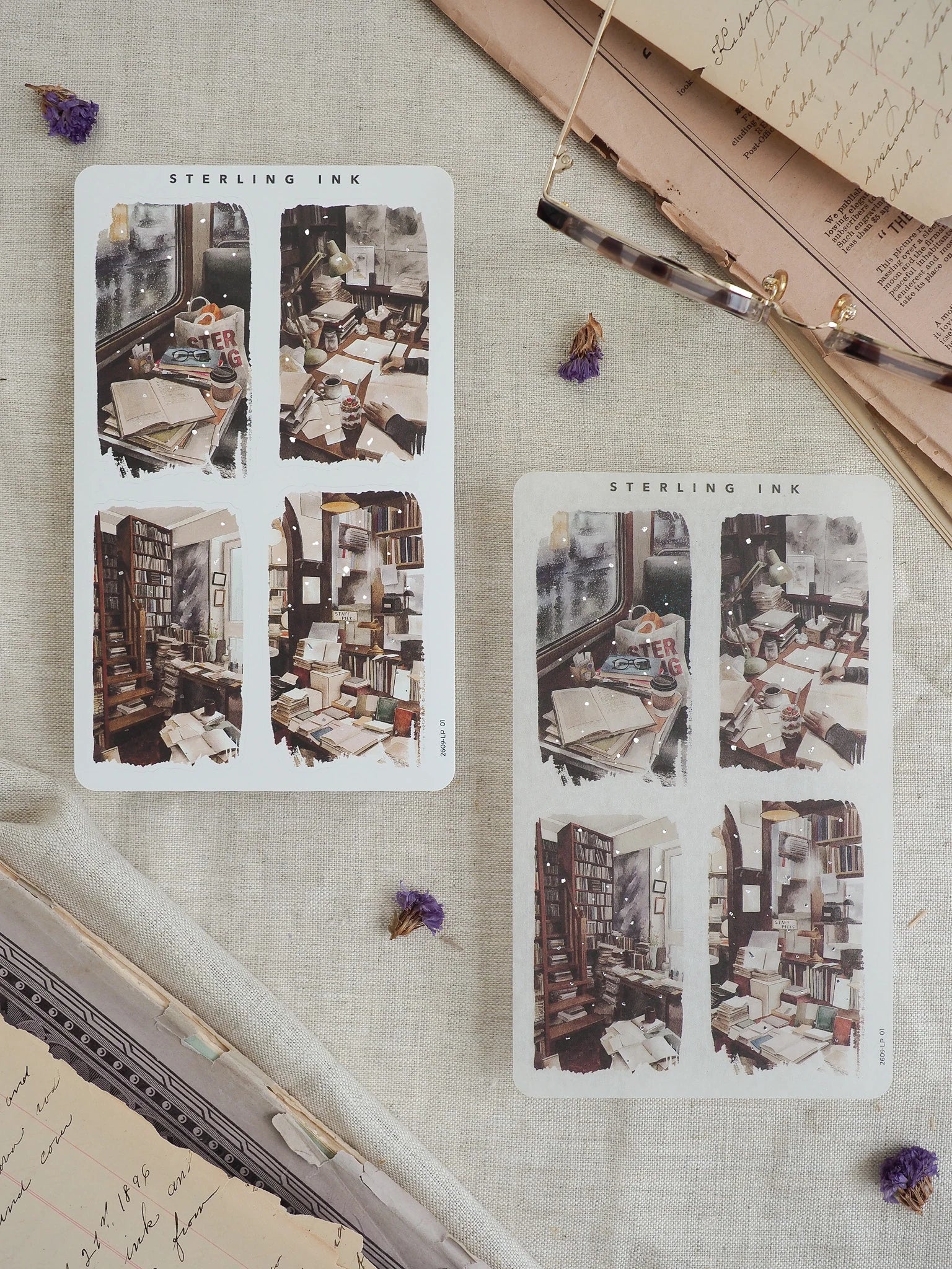 Large Illustration Stickers (Silver Foil) - September 2026