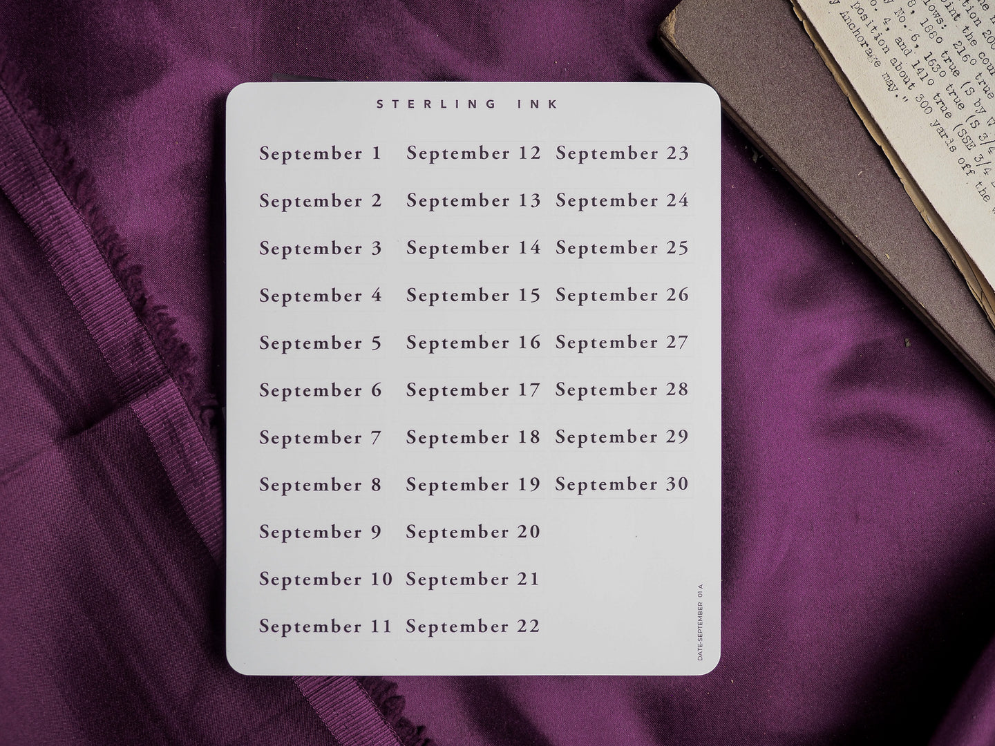 September Date Stickers - September 2023