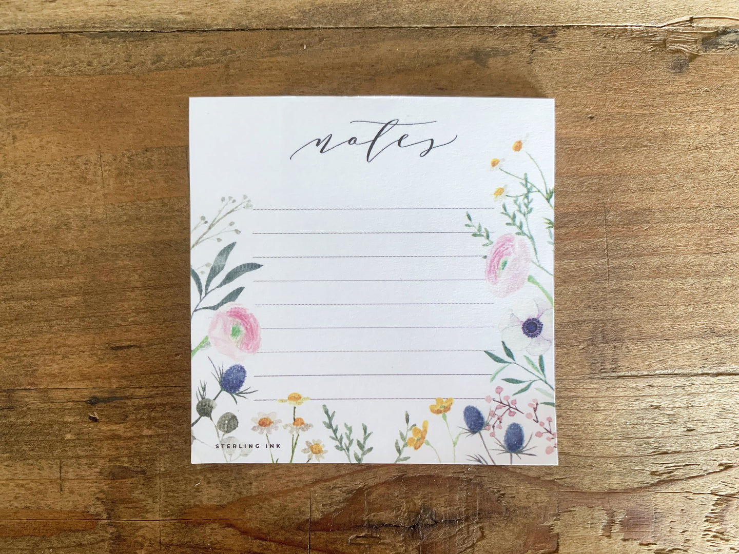 Floral Sticky Note (Discounted Oops Item)