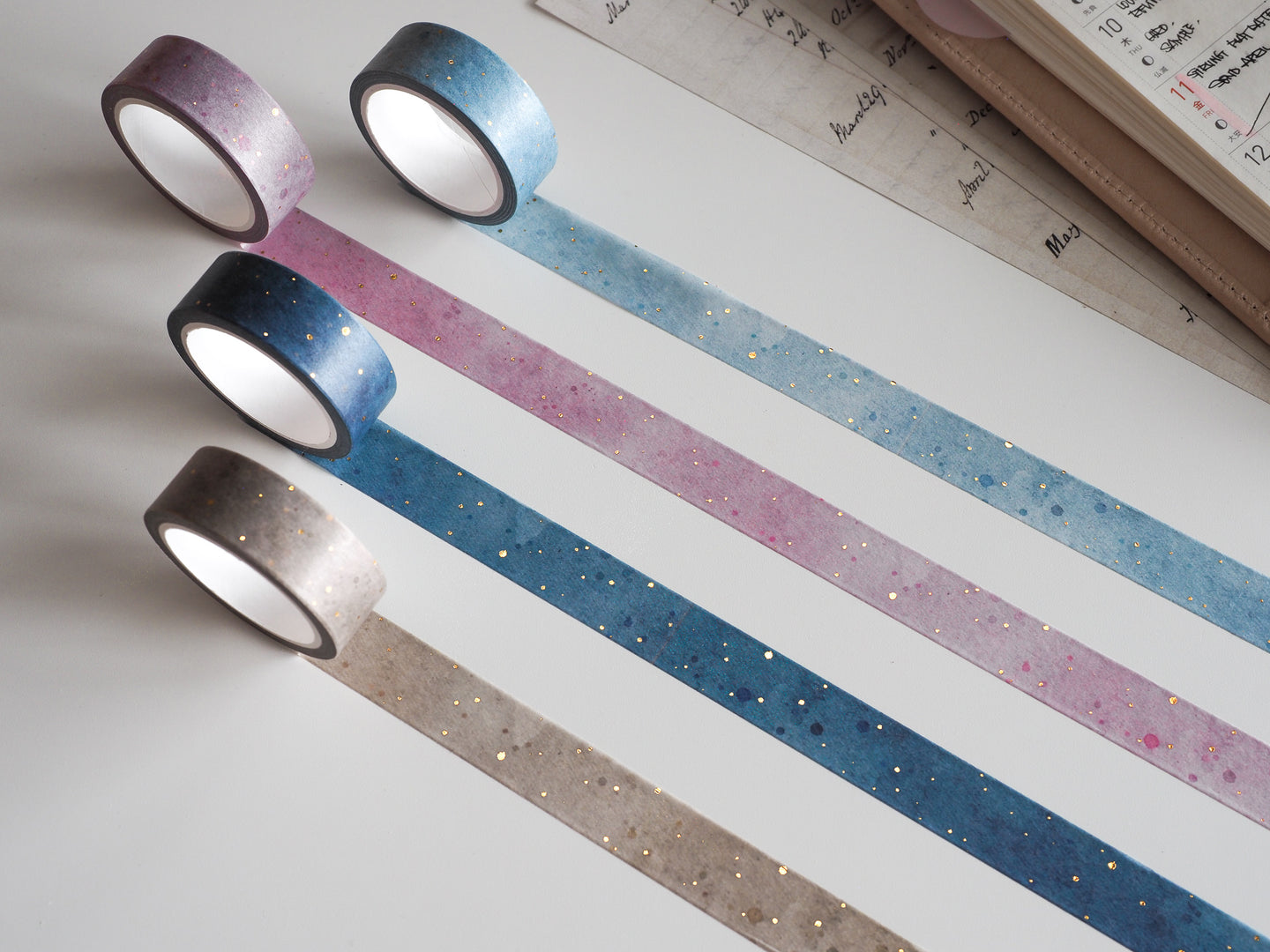 Watercolor Solid Color Washi Tape - Gold Foil (15mm)