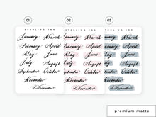 Load image into Gallery viewer, Monthly Handlettered Labels

