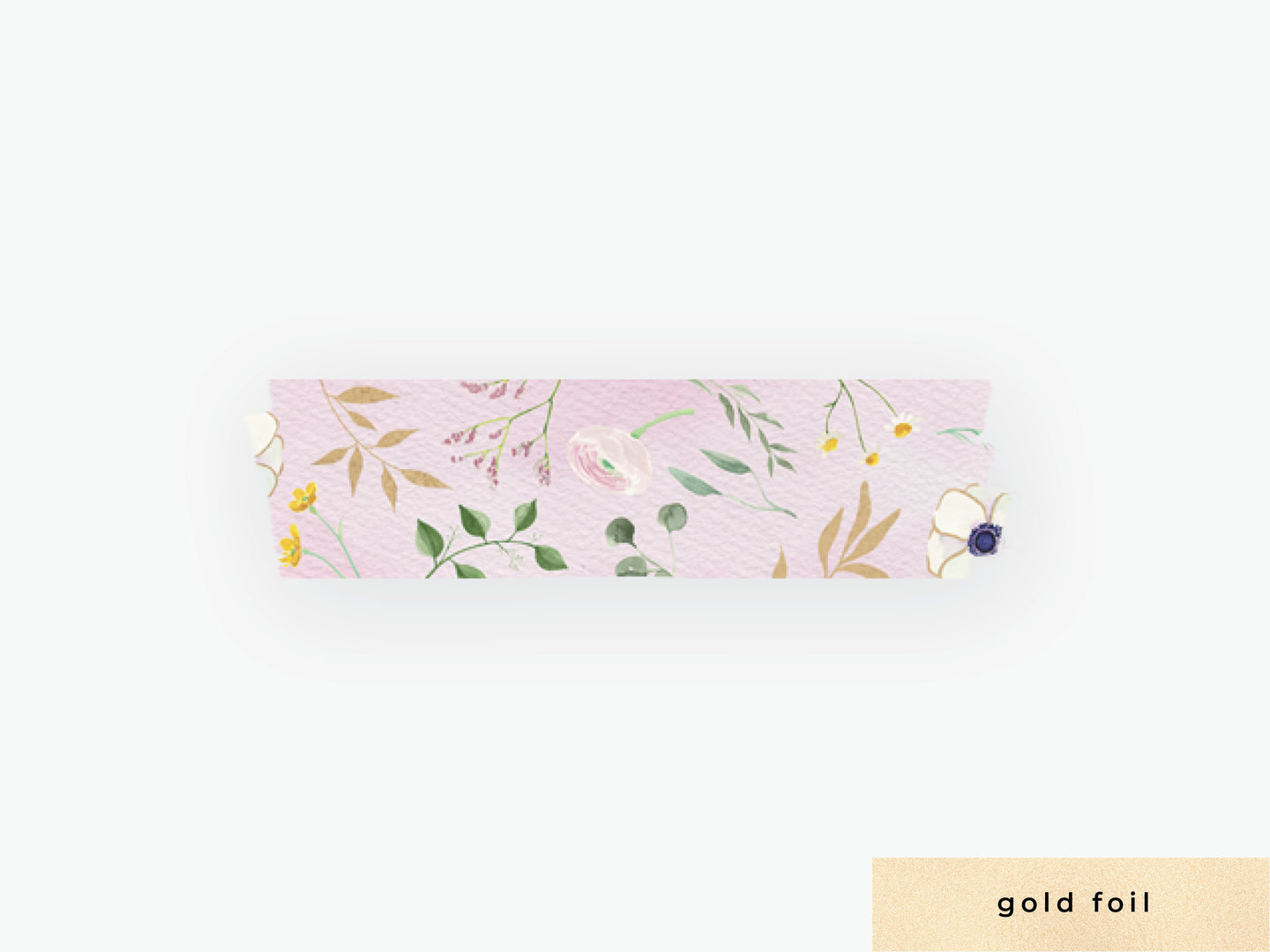 Watercolor Floral Washi Tape- Pink
