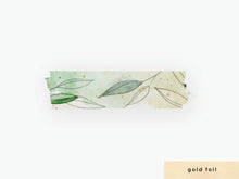 Load image into Gallery viewer, Watercolor Floral Washi Tape - Green Leaves
